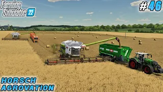 Dual Operation: Harvesting Wheat and Baling Straw | HORSCH AgroVation Farm | FS 22 | Timelapse #46