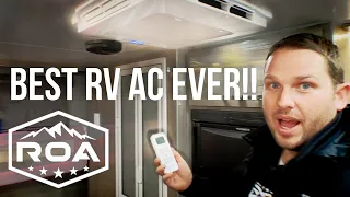 🆕🔧 BEST AC W/ SOFT START & DEHUMIDIFIER FOR RV AND OFF GRID TRAILER. RUN YOUR CAMPER AC ON BATTERY