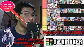 MY ANIME TIER LIST 2021 | Winter, Spring, Summer, and Fall 2021