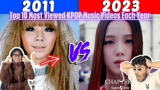 Top 10 Most Viewed KPOP Music Videos Each Year - (2009 to 2023) (REACTION) JUST WOW!