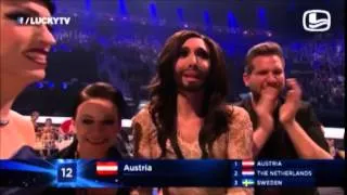 Conchita Wurst's Real Reactions @ Eurovison Song Contest 2014
