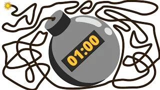 1 Minute Timer Bomb 💣 Cartoon Countdown 💥 8K