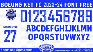 Boeung Ket FC 2024 Football Font Free Download by Sports Designss | 2024 Football Font Free Download