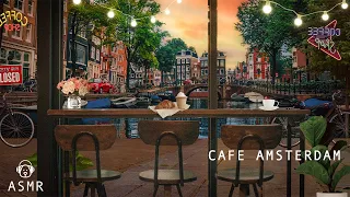 Amsterdam Coffee Shop Ambience & Jazz Music - Cafe ASMR, Coffee Shop Sounds, Study, Relaxation