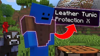 Minecraft Manhunt, but Leather Armor is Secretly OP!