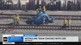 1 killed in Metrolink train crash in Sun Valley
