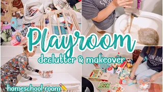 PLAYROOM & HOMESCHOOL ROOM MAKEOVER // DECLUTTERING  // FALL HOMEMAKING // FALL SUNDAY RESET