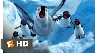 Happy Feet (4/10) Movie CLIP - Sliding Down the Ice (2006) HD