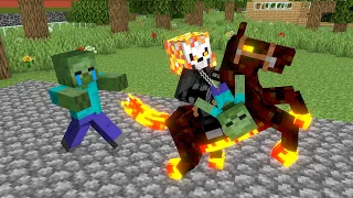 Monster School : Ghost Rider - Minecraft Animation