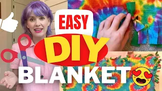 DIY How To Make a Tie Blanket: Easy (no sew)