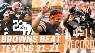 Postgame reaction: Cleveland Browns beat Houston Texans 31-21 for first win of the season