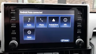 Toyota RAV4 2020. Entering Android Auto using Map button