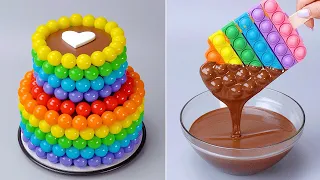 Indulgent Rainbow Cake Decorating For Any Occasion | Most Satisfying Cake And Dessert Video