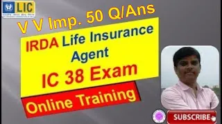 IC38 HOW TO PASS AN IRDA IC 38 EXAM 2024 | Life Insurance Agent Exam Online Training | MOCK TEST 5