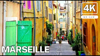 Marseille in the South of France , City tour 4K , 2023 🇫🇷