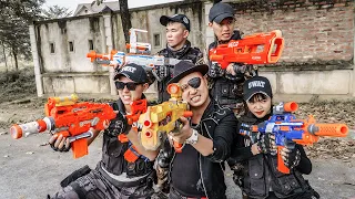 LTT Game Nerf War : Captain Warriors SEAL X Nerf Guns Fight Crime group Inhuman Hostage Arrest