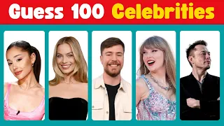 Guess the Celebrity | 100 Most Famous People in the World 🎬🤔🌟| 🎭 Includes Trivia 🎭