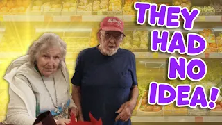 Elderly Couple Are Surprised At The Register!