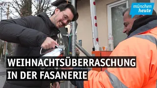 Wir bringen den Mitarbeitern der lebenden Bahnschranke in der Fasanerie Punsch