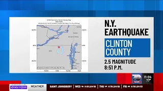 2.5 magnitude earthquake hits northern New York