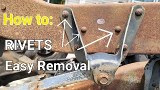 How to remove RIVETS from a rusty frame the easy way, Ford Ranger, Build part 4