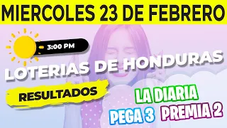 Sorteo 3PM Loto Honduras, La Diaria, Pega 3, Premia 2, Miércoles 23 de Febrero del 2022 | Ganador 😱🤑