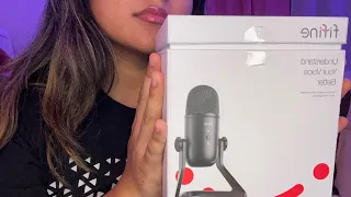 Asmr: Unboxing my new microphone #tapping #asmr #tracing