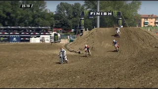 Epic four-way fight for the lead - MXGP Race 1 - MXGP of Italy - Imola 2019