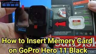 How to insert or remove memory card to GoPro Hero 11 Black