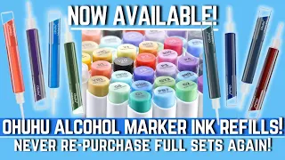 NEW! | OHUHU ALCOHOL MARKER INK REFILLS | NO MORE RE-PURCHASING FULL SETS TO REPLACE JUST ONE COLOR!