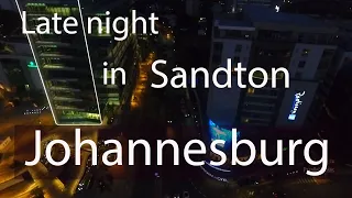 Late night in Sandton, Johannesburg (by drone)