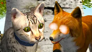 Симулятор Котенка и Кошки #7 Египетская Мау vs Боссов и Лисы на Пурумчата