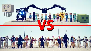 MINECRAFT Team vs STAR WARS Team - Totally Accurate Battle Simulator TABS