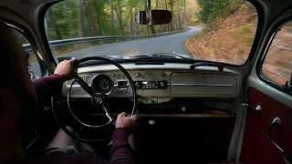 Fall Drive in a 1966 VW Beetle