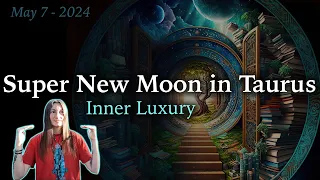 Super New Moon in Taurus - Inner Luxury - May 7th 2024 - Moon Omens