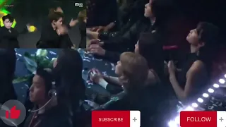 TWICE reaction to seventeen 『don’t wanna cry』180214 gaon 7th