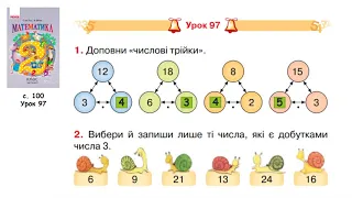 Математика. 2 клас. Числові трійки. Складання виразів на множення. Розв'язування задач