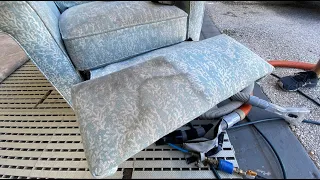 HEAVILY SOILED Recliner Chair gets DEEP CLEANING || Dirtiest Chair Ever Cleaned?