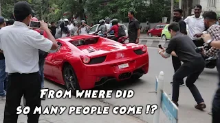 Ferrari Outside Coffee Shop in India = MADNESS !!