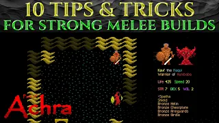 10 TIPS FOR STRONG MELEE BUILDS Path Of Achra Guide Tutorial