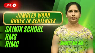 Jumbled Word Order in Sentences - English Grammar for | RIMC | Sainik School | Military School