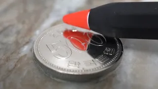 [ASMR] 500원 동전으로 거울 만들기!! / restoration / metal polishing / coin cleaning