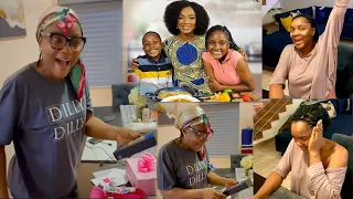 Chioma Akpotha's Husband And Children Surprise Her As She Turns 41Years, Funke Akindele & Husband.