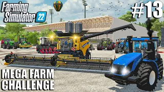 MOVING TO A NEW FARM AND HARVESTING WHEAT | MEGA FARM Challenge | Farming Simulator 22- Ep13