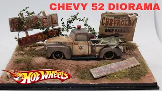 CHEVY 52 CUSTOM - DIORAMA -  HOTWHEELS