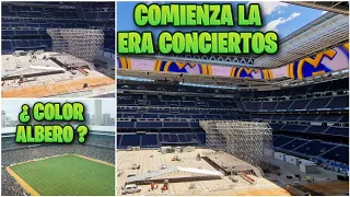 23 de abril 📅 COMIENZAN a MONTAR el ESCENARIO PARA el PRIMER CONCIERTO 💪 Obras Santiago Bernabéu 🚧