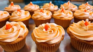 Homemade Candy Corn Cupcakes