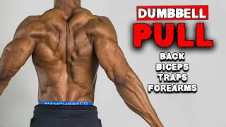 DUMBBELL PULL HOME WORKOUT FOR MUSCLE GAIN | BENCH OR NO BENCH (FULL WORKOUT)