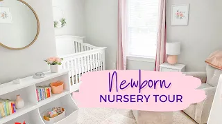 NEWBORN NURSERY TOUR | GIRL NURSERY IDEAS | NURSERY DECOR, NURSERY STORAGE & NURSERY ORGANIZATION