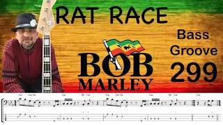 RAT RACE (Bob Marley) How to Play Bass Groove Cover with Score & Tab Lesson
